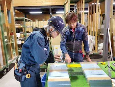 「技能グランプリ　ガラス施工課題」製作勉強会を開催しました。